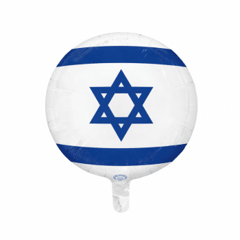 בלון עגול דגל  ישראל+עם ישראל חי