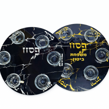 צלחת פסח זכוכית מהודרת-בחירת צבע