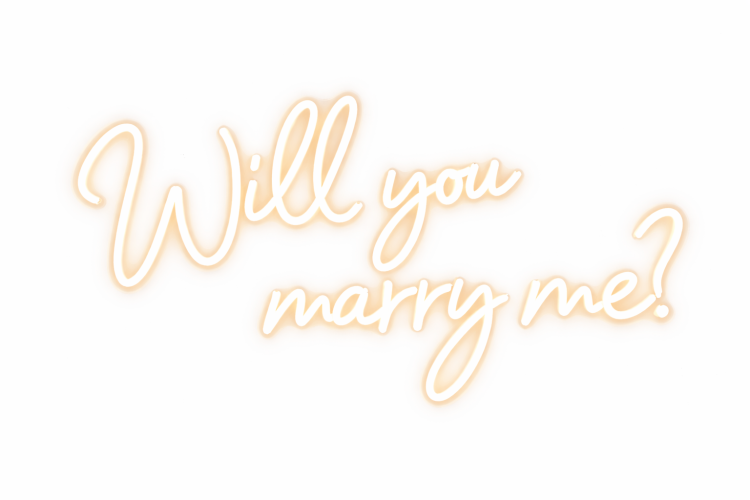 שלט ניאון לד will you marry me