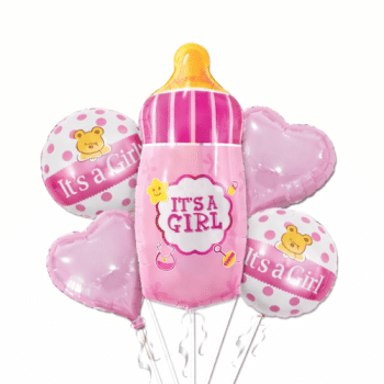 זר בלונים ליולדת בת