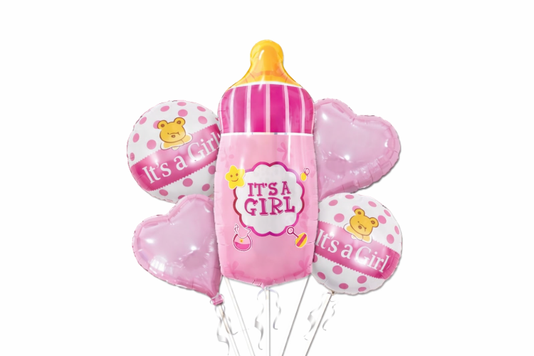 זר בלונים ליולדת בת