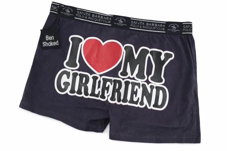 בוקסר עם כיתוב I LOVE MY GIRLFRIEND