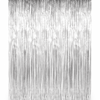 וילון פרנזים כסף