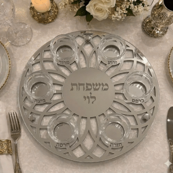צלחת סדר דגם מנדלה ממותג-בחירת צבע