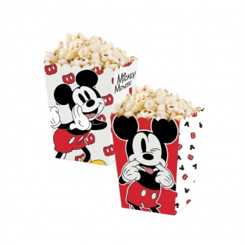 קופסאות פופקורן מיקי מאוס  כסף-6 יחידות
