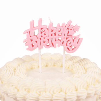 נרות פלטה happy birtdahy ורוד