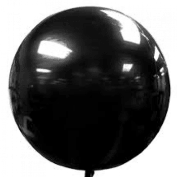 בלון מעוצב עגול -שחור