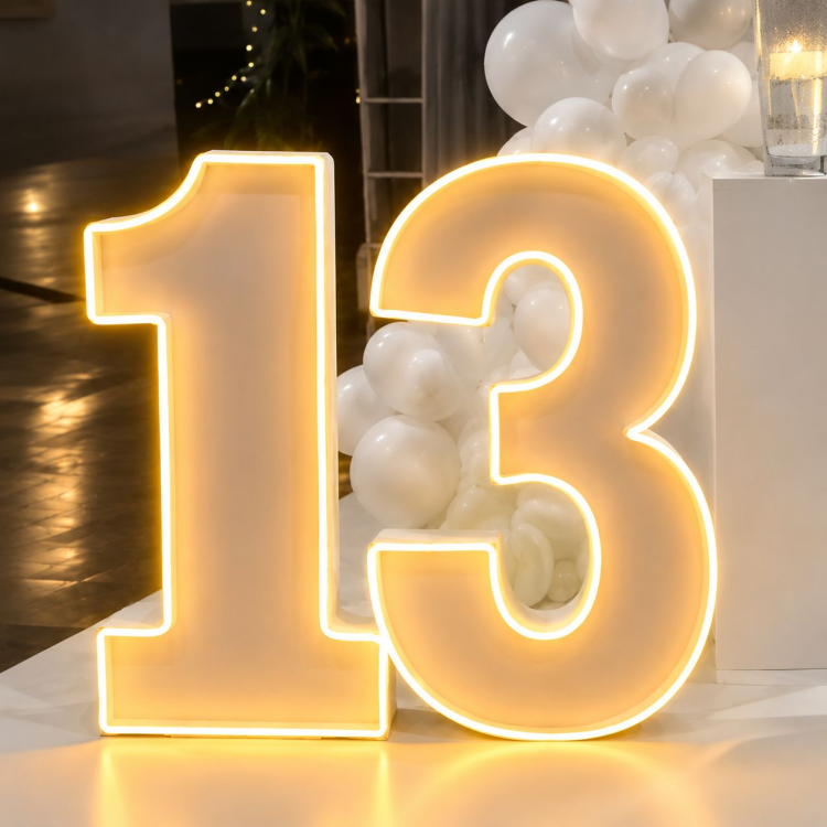מספר 13 לד ניאון