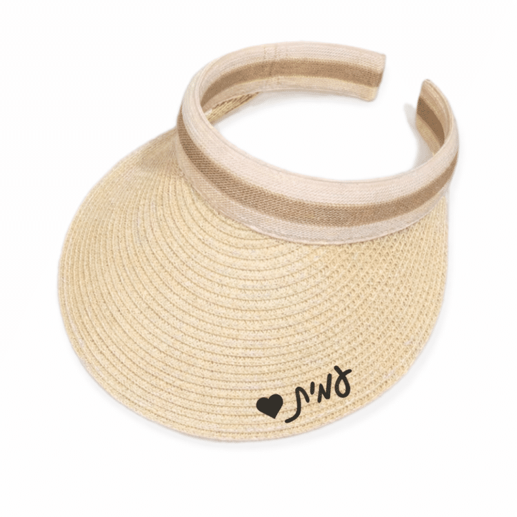 כובע מצחיה קש ממותג שם