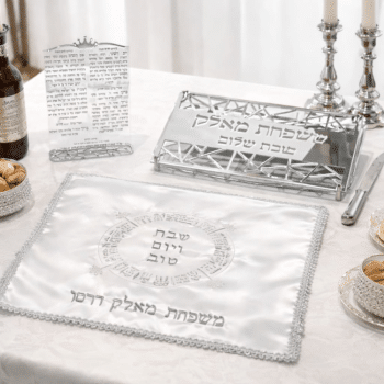 סט יוקרתי לשולחן שבת – 3 חלקים ✨👑