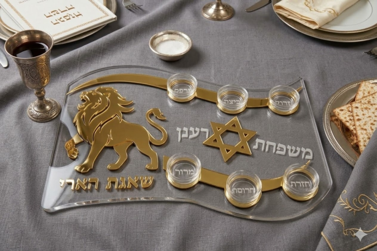 צלחת סדר דגם שאגת הארי