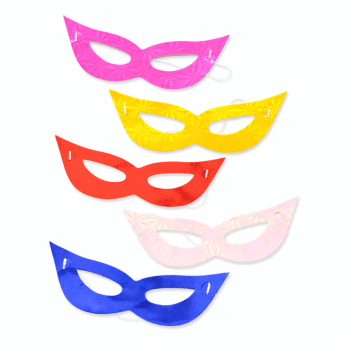 6 מסכות נייר צבעוניות