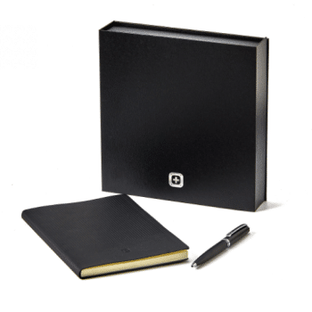 סט סוויס מחברת ועט באריזת יוקרה