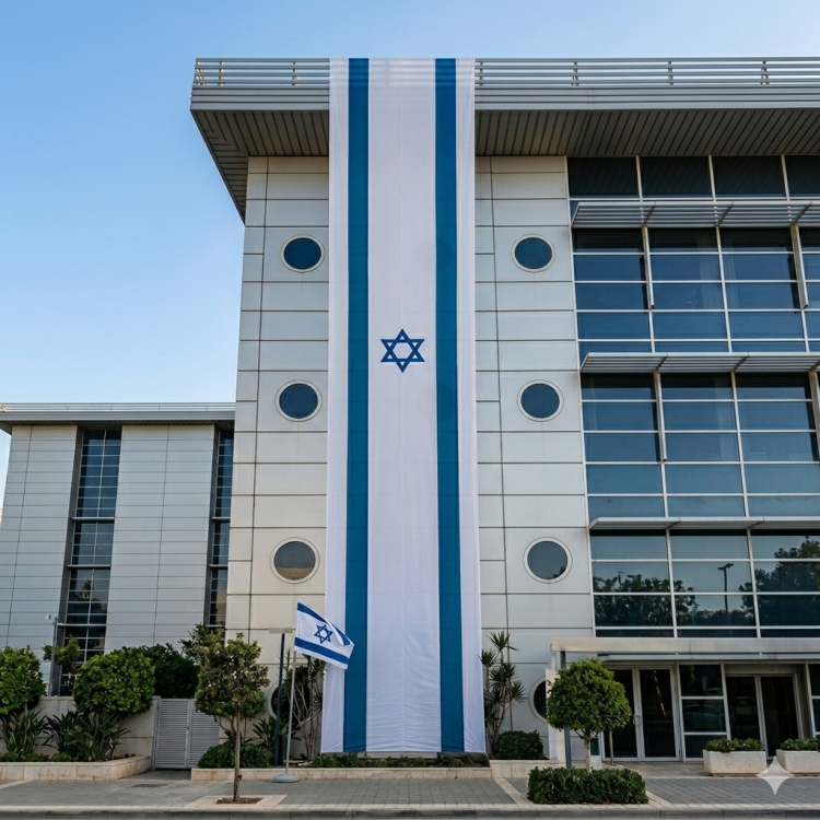 דגל ישראל לבניין ענק -25 מטר!