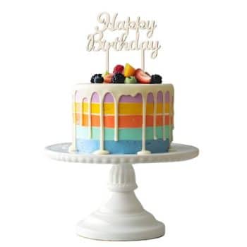 טופר לעוגה  happy birthday רוז גולד