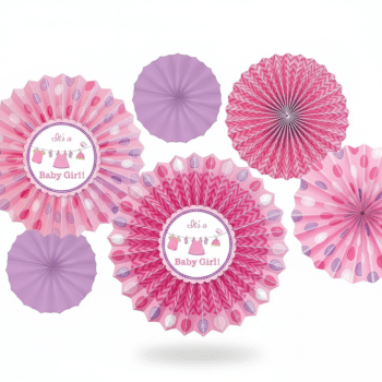 קישוט מניפות להולדת בת