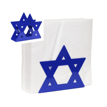 מתקן מפיות מתכת מגן דוד