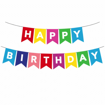 שלט HAPPY BIRTHDAY צבעוני