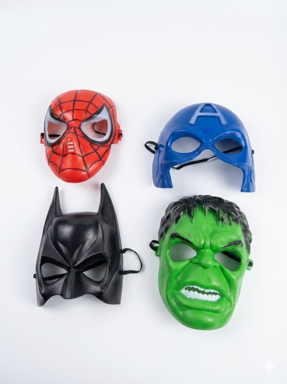 מארז מסכות גיבורי על-4 יחידות