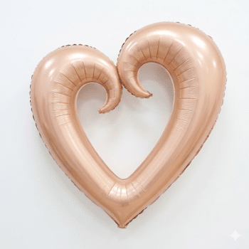 בלון לב חלול כרם כהה מט