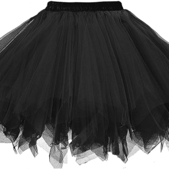 חצאית טוטו שחור 2 שכבות-30 ס"מ