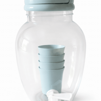 מיכל שתיה למסיבה תכלת+4 כוסות מתנה