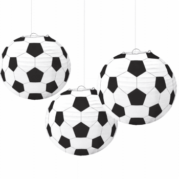 3 אהילי נייר כדורגל לקישוט
