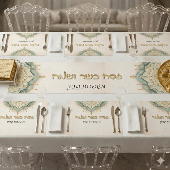 סט ראנר +פלייסמנטים דגם מנדלה