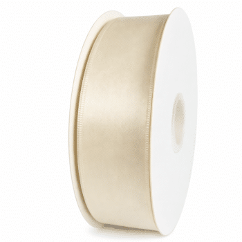 סרט סאטן 4 ס"מ צבע קרם-100 מטר