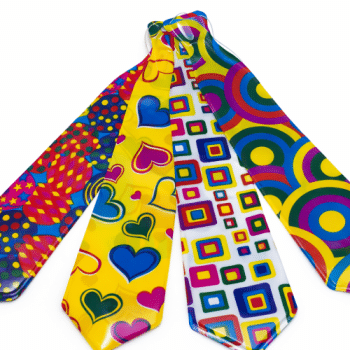 עניבות פלסטיק צבעוניות -12 יחידות